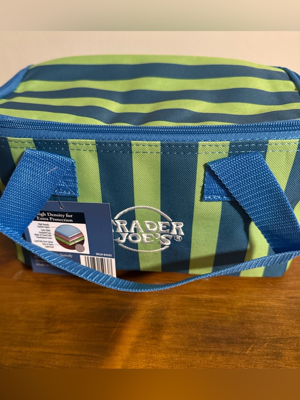Trader Joe’s 2026! New Mini Insulated Bags Summer Fun Colors Blue Stripped